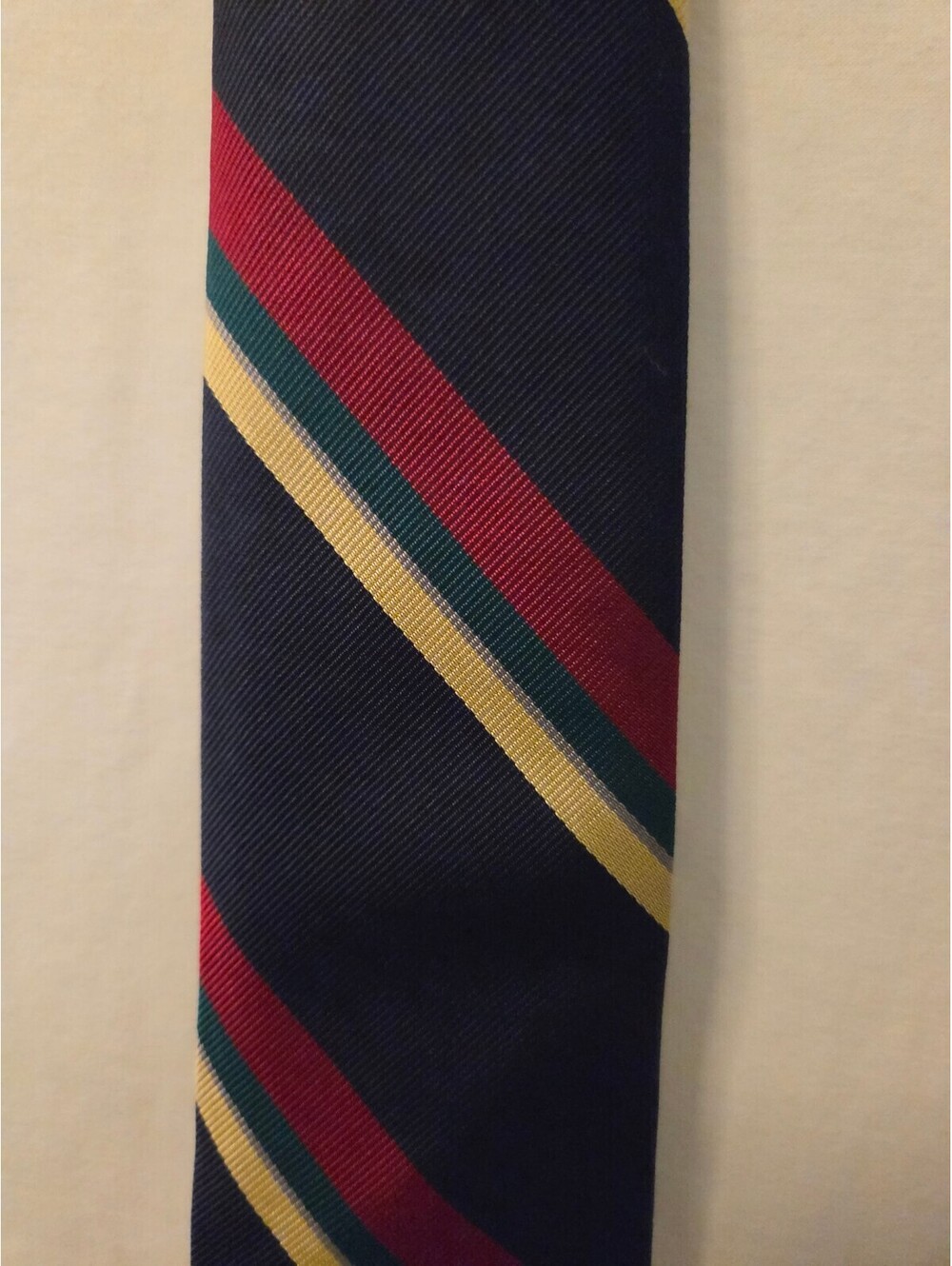Vintage R.S.M. Clelland & Co. English Silk Tie with Striped Pattern